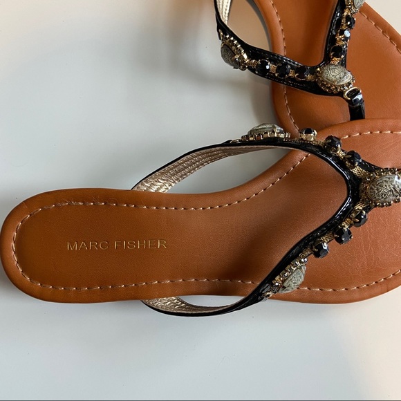 3 FOR 30🤩Marc Fisher Jeweled Backless Sandals - Picture 4 of 6